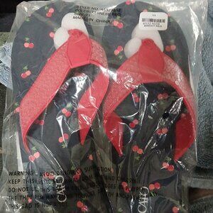 Cato Women's Cherry Flip Flops Size 11 - New with Tags